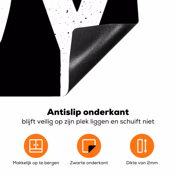 Kerstmis - Quotes - Joy - Zwart - Feest Inductie beschermer vinyl 3mm klein -zzzzzzz-td-onderkant