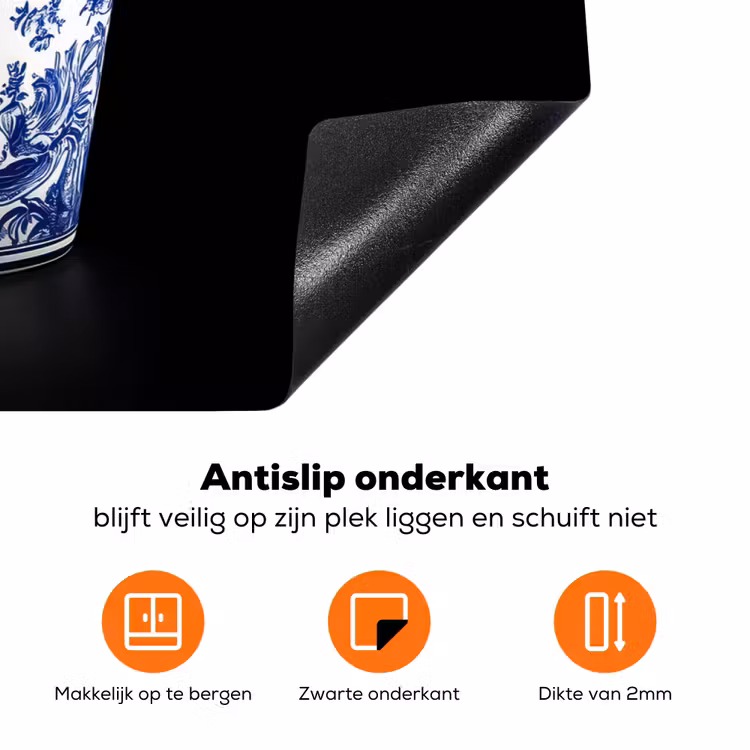 Kip - Bucket - Delfts blauw - Lekker Inductie beschermer vinyl 3mm klein -zzzzzzz-td-onderkant