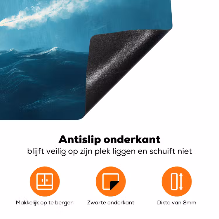 Kitesurfer - Oranje - Zee - Lucht Inductie beschermer vinyl 3mm klein -zzzzzzz-td-onderkant