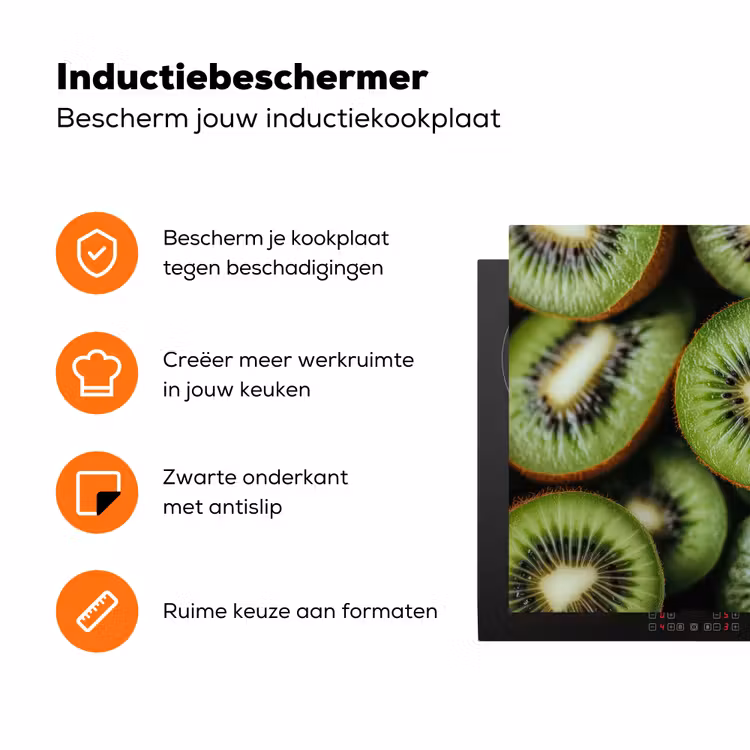 Kiwi - Fruit - Groen Inductie beschermer vinyl 3mm klein -zzzzzzz-td-ups