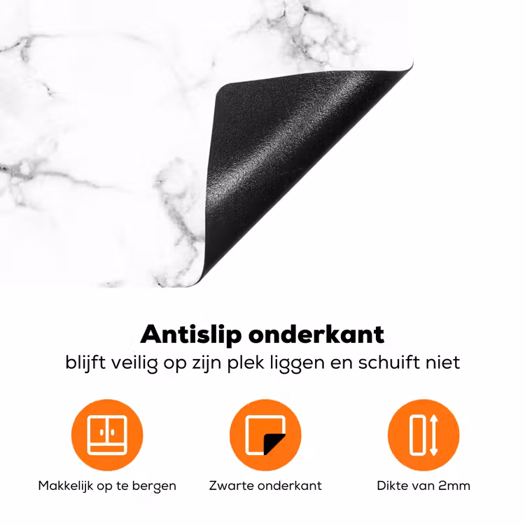 Klassieke Marmeren Eenvoud Inductie beschermer vinyl 3mm klein -zzzzzzz-td-onderkant