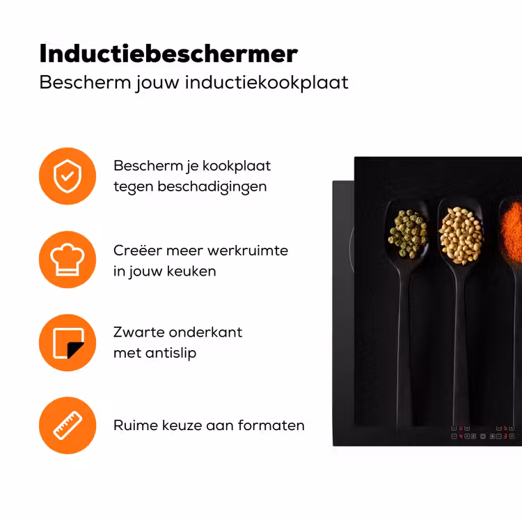Kleurrijk Kruiden Kwartet Inductie beschermer vinyl 3mm klein -zzzzzzz-td-ups