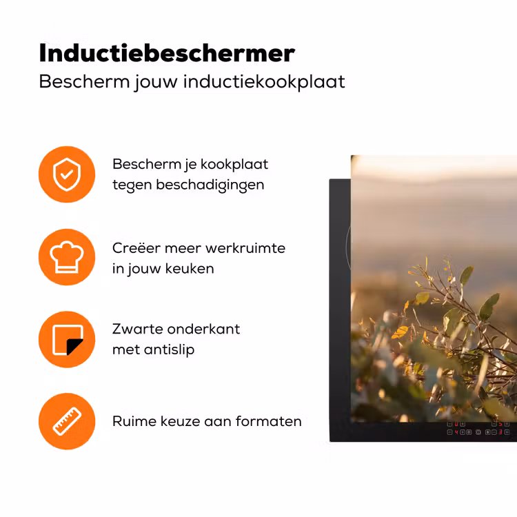 Koala - Bladeren - Ochtendlicht Inductie beschermer vinyl 3mm klein -zzzzzzz-td-ups