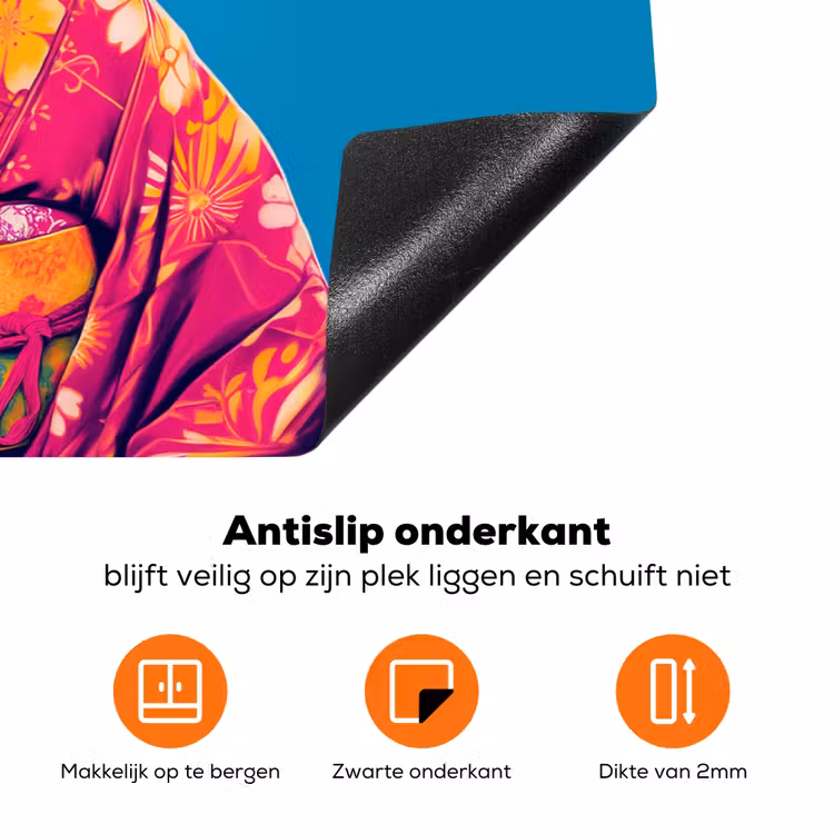 Koe - Bloemenkrans - Oorhangers - Kimono Inductie beschermer vinyl 3mm klein -zzzzzzz-td-onderkant