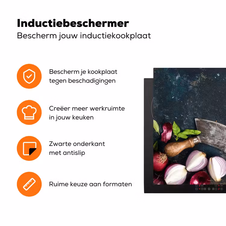 Koksmes en Verse Ingrediënten Inductie beschermer vinyl 3mm klein -zzzzzzz-td-ups