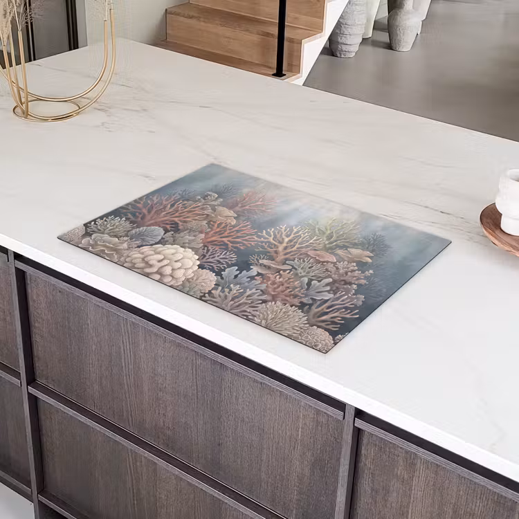 Koraal - Zeeleven - Onderwater - Illustratie - Natuur Inductie beschermer vinyl 3mm klein -sfeer8
