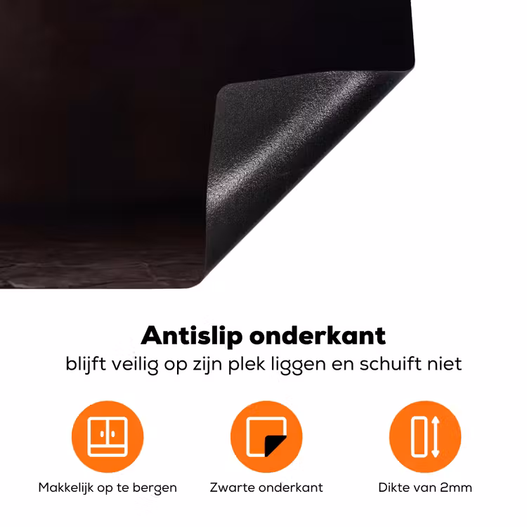 Krachtig - Paard - Donker Inductie beschermer vinyl 3mm klein -zzzzzzz-td-onderkant