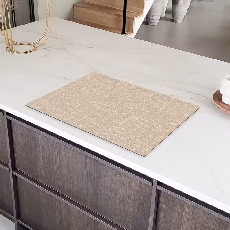 Krant - Nieuws - Historisch - Vintage - Beige Inductie beschermer vinyl 3mm klein -sfeer8