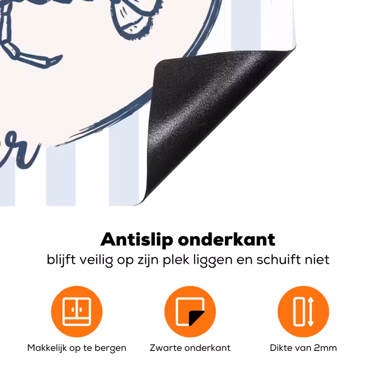 Kreeft - Illustratie - Liefde - Blauw - Decoratie Inductie beschermer vinyl 3mm klein -zzzzzzz-td-onderkant