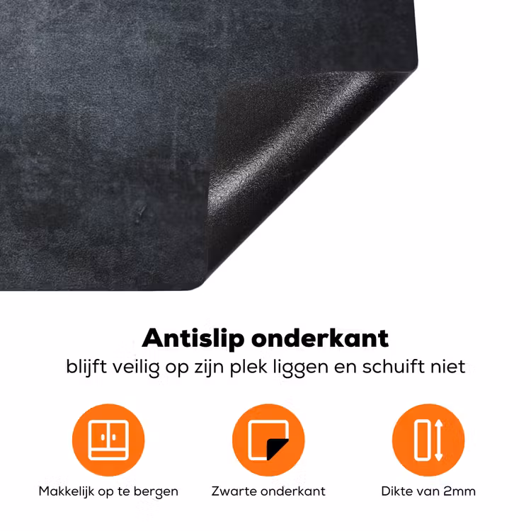 Kruiden - Beton - Lepels Inductie beschermer vinyl 3mm klein -zzzzzzz-td-onderkant