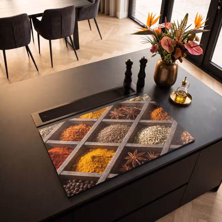 Inductiebeschermer - Kruiden - Houten - Eten - Kruiden - Houten - Eten Inductie beschermer vinyl 3mm klein