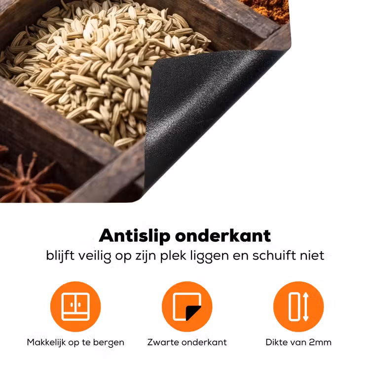 Inductiebeschermer - Kruiden - Houten - Eten - Kruiden - Houten - Eten Inductie beschermer vinyl 3mm klein