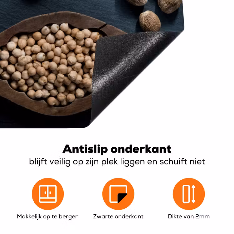 Kruiden - Lepels - Specerijen - Keuken Inductie beschermer vinyl 3mm klein -zzzzzzz-td-onderkant