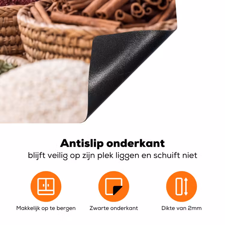 Inductiebeschermer - Kruiden - Manden - Oosters - Kruiden - Manden - Oosters Inductie beschermer vinyl 3mm klein