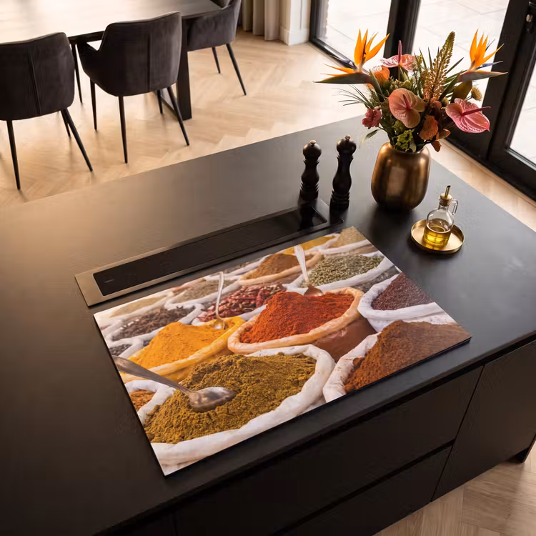 Inductiebeschermer - Kruiden - Markt - Eten - Kruiden - Markt - Eten Inductie beschermer vinyl 3mm klein
