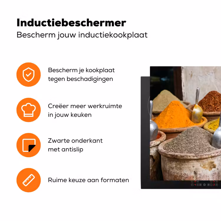 Inductiebeschermer - Kruiden - Potten - Oosters - Kruiden - Potten - Oosters Inductie beschermer vinyl 3mm klein