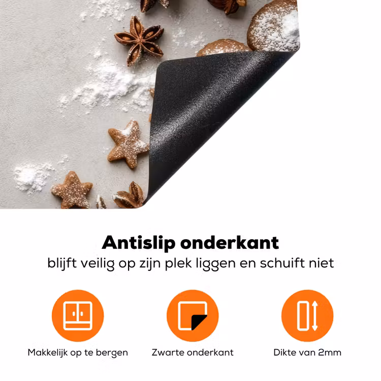 Kruiden - Winter - Melk - Beton Inductie beschermer vinyl 3mm klein -zzzzzzz-td-onderkant