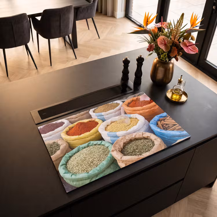 Inductiebeschermer - Kruiden - Zakken - Markt - Kruiden - Zakken - Markt Inductie beschermer vinyl 3mm klein