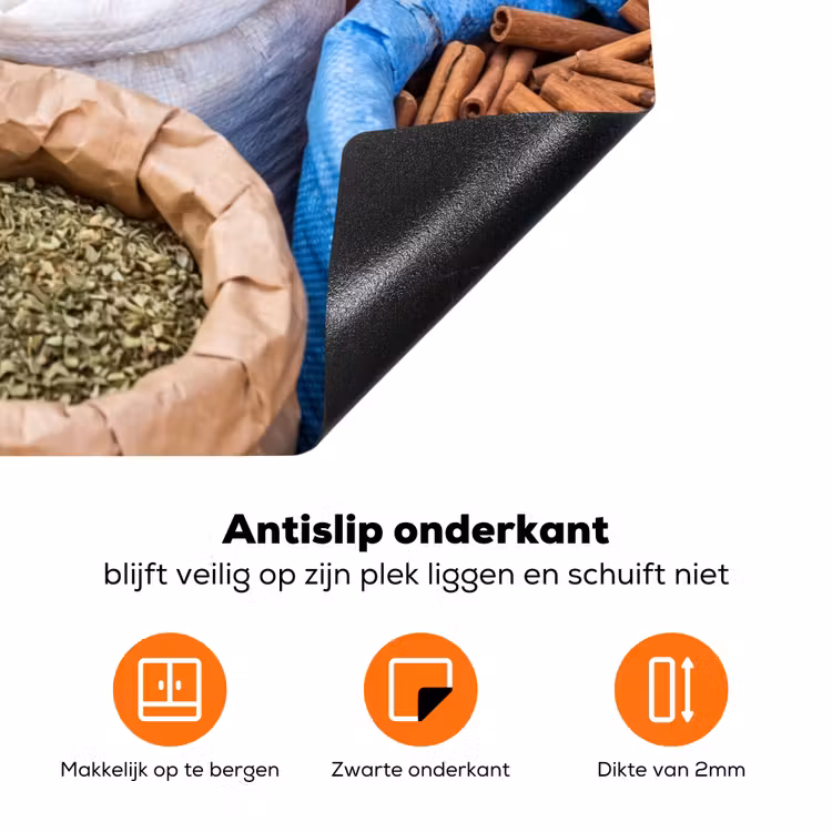 Inductiebeschermer - Kruiden - Zakken - Markt - Kruiden - Zakken - Markt Inductie beschermer vinyl 3mm klein