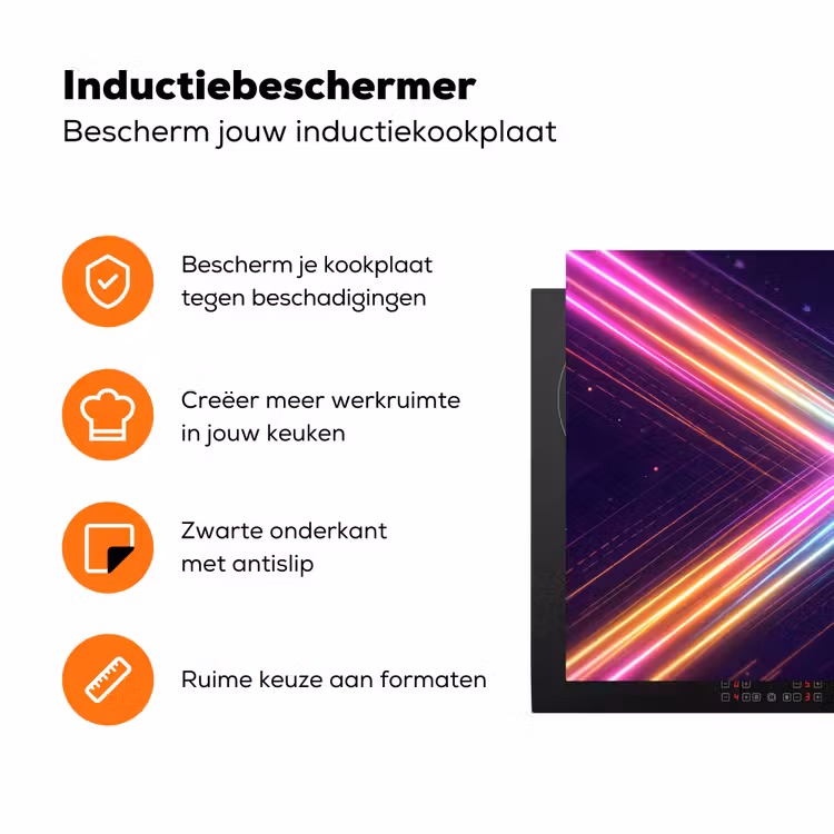 Kruisen - Lasterstralen - Neon Inductie beschermer vinyl 3mm klein -zzzzzzz-td-ups