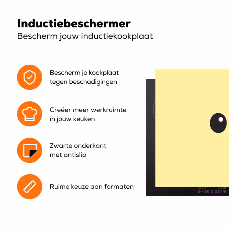 Kuiken - Vrolijk - Geel - Minimalistisch Inductie beschermer vinyl 3mm klein -zzzzzzz-td-ups