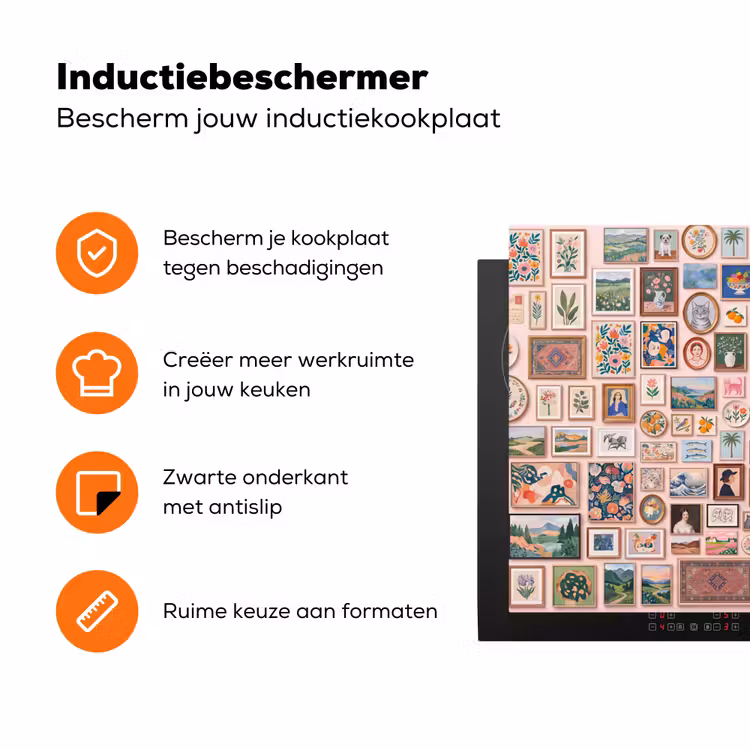 Kunst - Collectie - Decoratie - Modern - Kleurrijk Inductie beschermer vinyl 3mm klein -zzzzzzz-td-ups