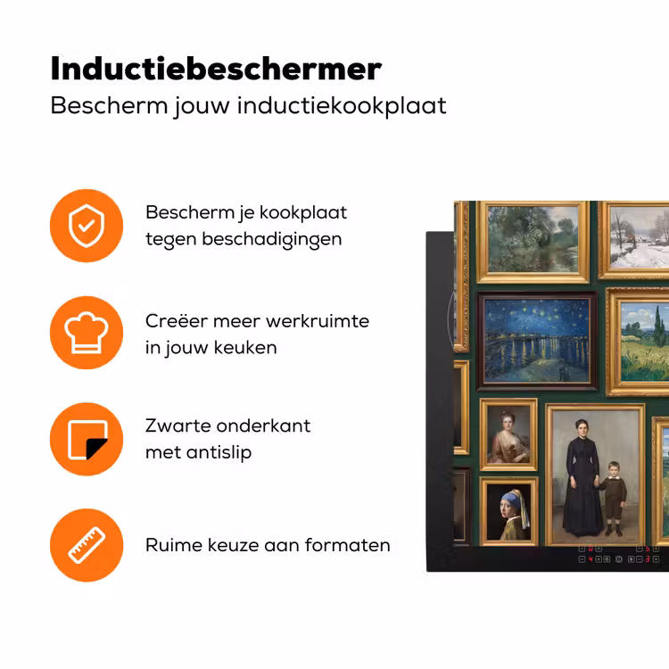 Kunst - Schilderijen - Collectie - Klassiek - Groen Inductie beschermer vinyl 3mm klein -zzzzzzz-td-ups