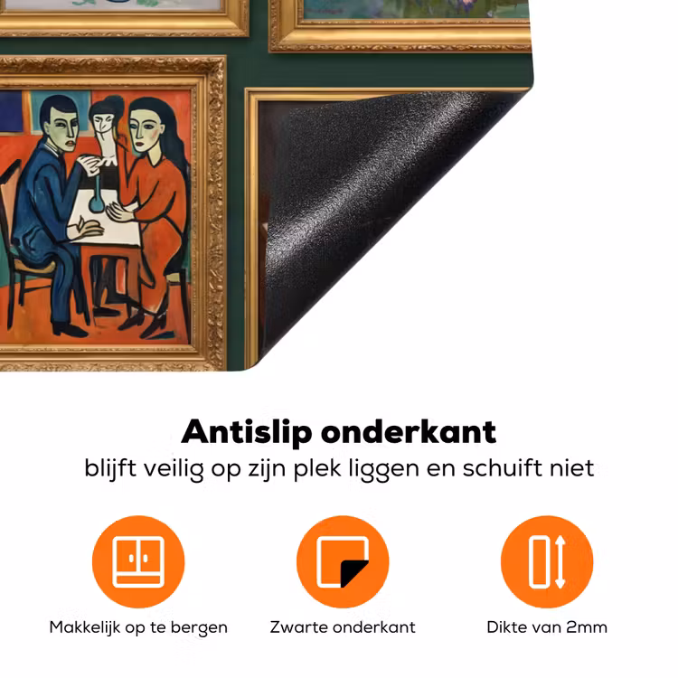 Kunst - Schilderijen - Collectie - Klassiek - Groen Inductie beschermer vinyl 3mm klein -zzzzzzz-td-onderkant