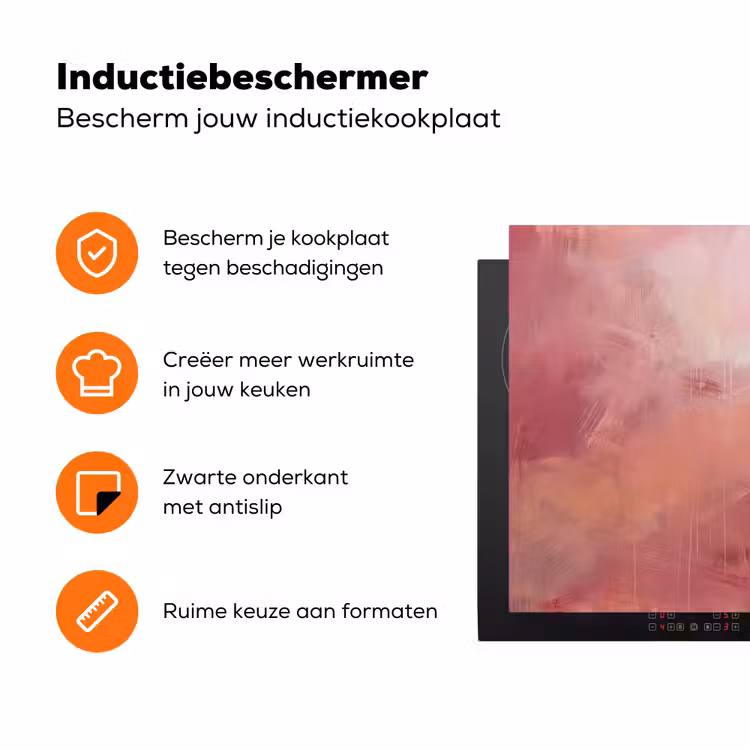 Kunst - Vloeiend - Pastel - Abstract Inductie beschermer vinyl 3mm klein -zzzzzzz-td-ups