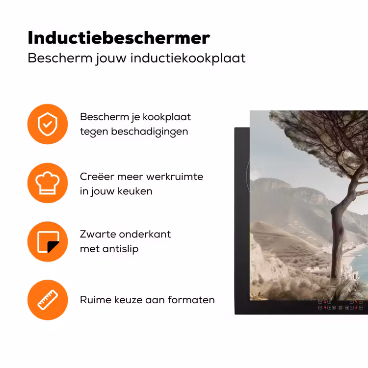 Kust - Klif - Boom - Gebouw Inductie beschermer vinyl 3mm klein -zzzzzzz-td-ups