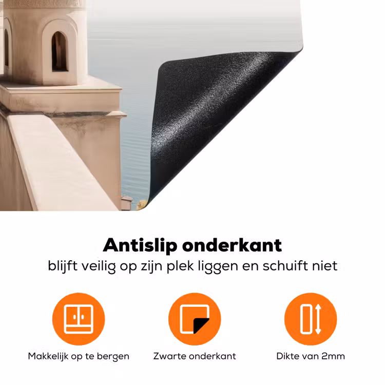 Kust - Klif - Boom - Gebouw Inductie beschermer vinyl 3mm klein -zzzzzzz-td-onderkant