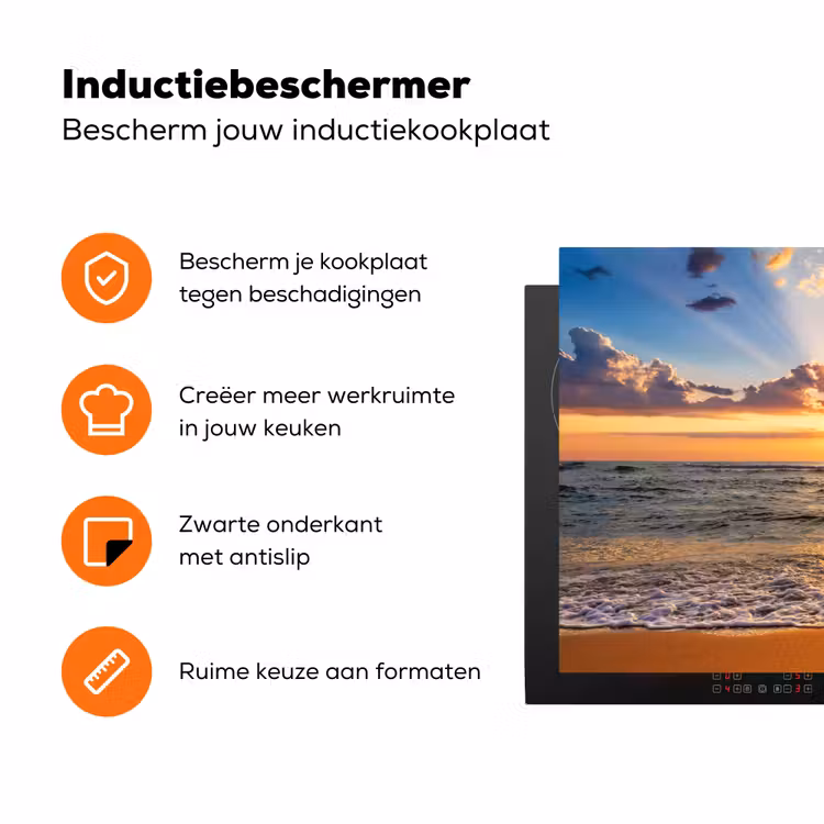 Kustlijn bij Winterzon Inductie beschermer vinyl 3mm klein -zzzzzzz-td-ups