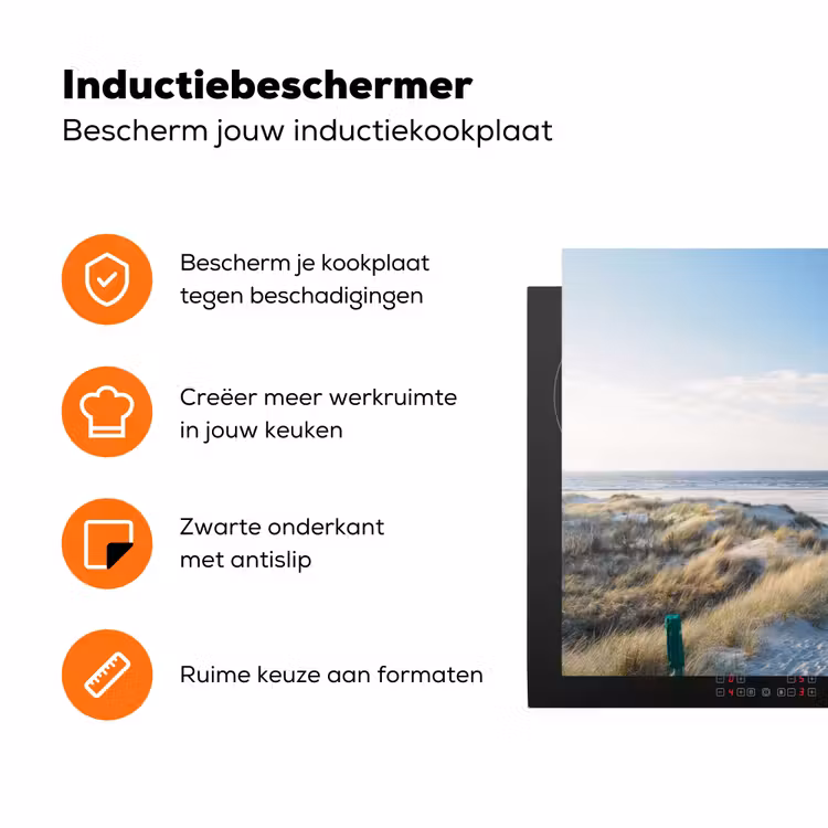 Kustlijn in de Ochtendstilte Inductie beschermer vinyl 3mm klein -zzzzzzz-td-ups