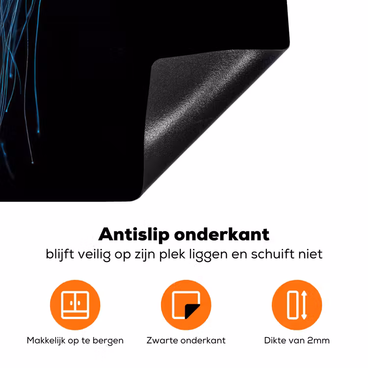 Kwal - Tentakels - Blauw - Licht Inductie beschermer vinyl 3mm klein -zzzzzzz-td-onderkant