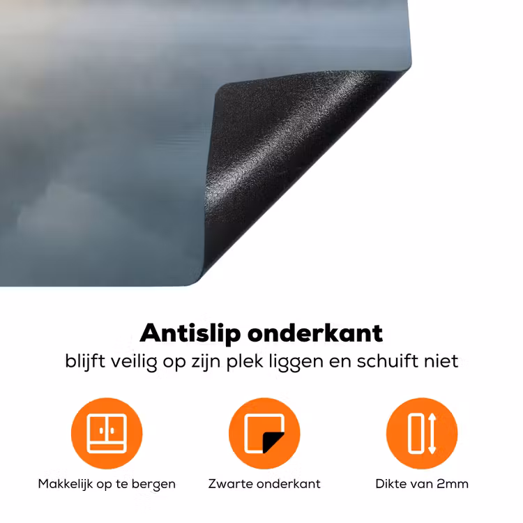 Landschap - Bergen - Mist - Water - Natuur Inductie beschermer vinyl 3mm klein -zzzzzzz-td-onderkant