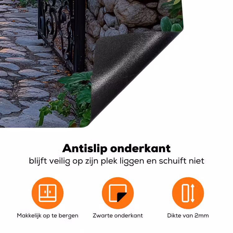 Landschap - Hek - Pad - Zonsondergang - Natuur Inductie beschermer vinyl 3mm middel -zzzzzzz-td-werking