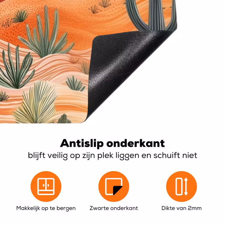 Landschap - Heuvels - Zonsondergang Inductie beschermer vinyl 3mm klein -zzzzzzz-td-onderkant