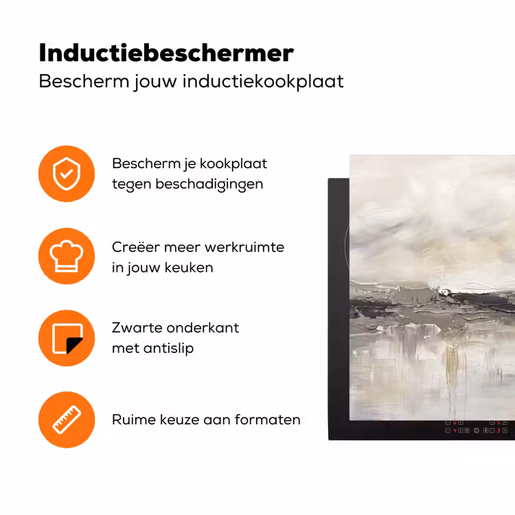 Landschap - Horizon - Natuur - Abstract - Neutraal Inductie beschermer vinyl 3mm klein -zzzzzzz-td-ups