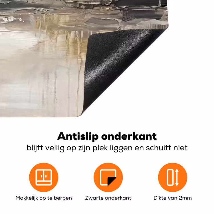 Landschap - Horizon - Natuur - Abstract - Neutraal Inductie beschermer vinyl 3mm klein -zzzzzzz-td-onderkant