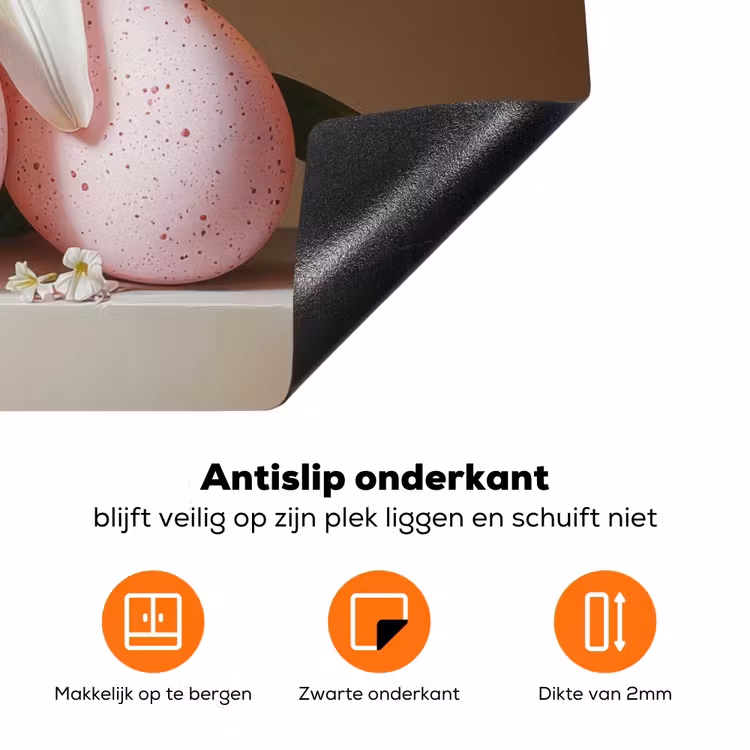 Lelies - Eieren - Pasen Inductie beschermer vinyl 3mm klein -zzzzzzz-td-onderkant