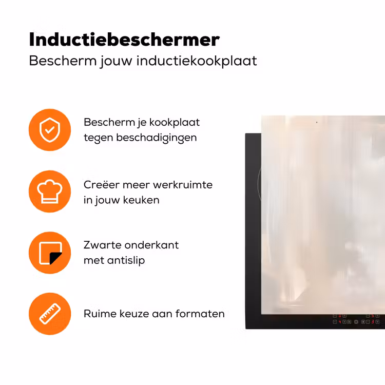 Lepel - Verf - Zilver Inductie beschermer vinyl 3mm klein -zzzzzzz-td-ups
