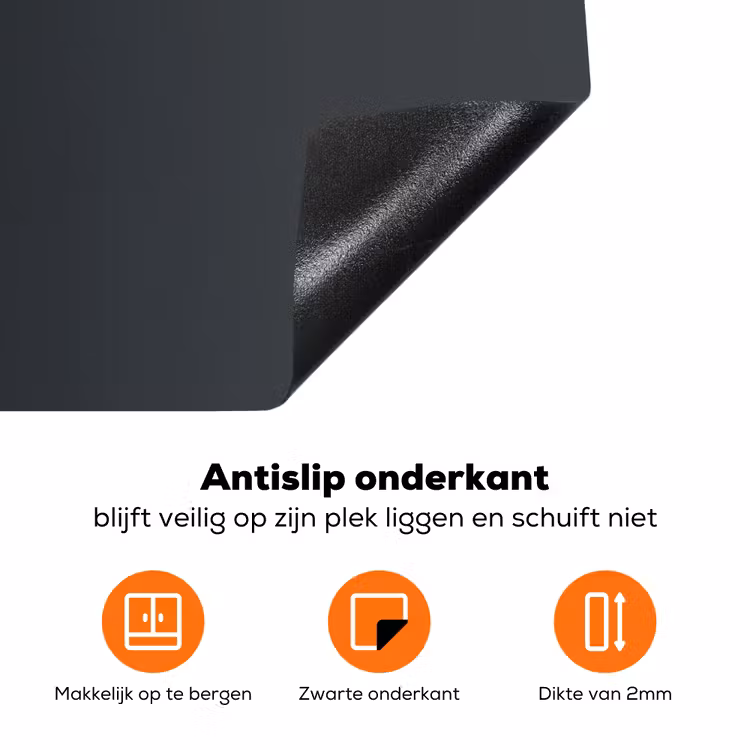 Lepel - Zilver - Metaal Inductie beschermer vinyl 3mm klein -zzzzzzz-td-onderkant