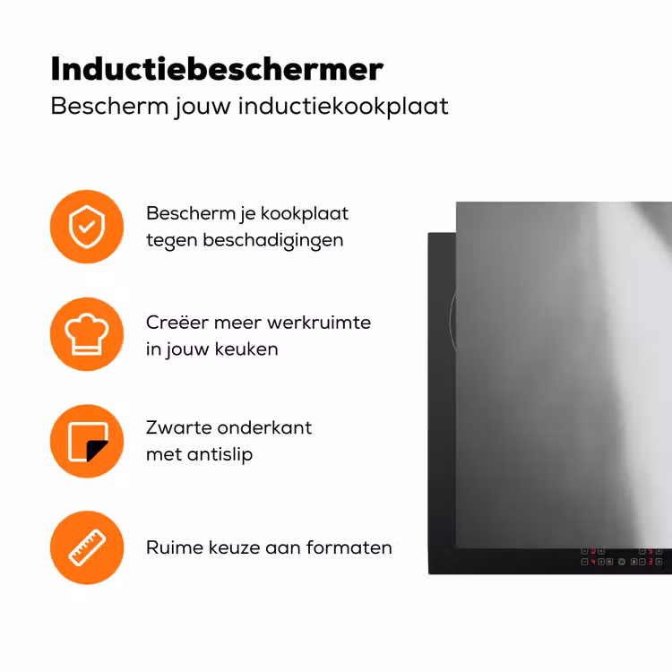 Lichtinval - Wijn - Rood - Glas Inductie beschermer vinyl 3mm klein -zzzzzzz-td-ups