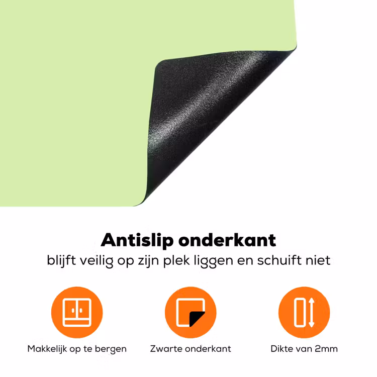 Light - Lime - Groen Inductie beschermer vinyl 3mm klein 276 -zzzzzzz-td-onderkant