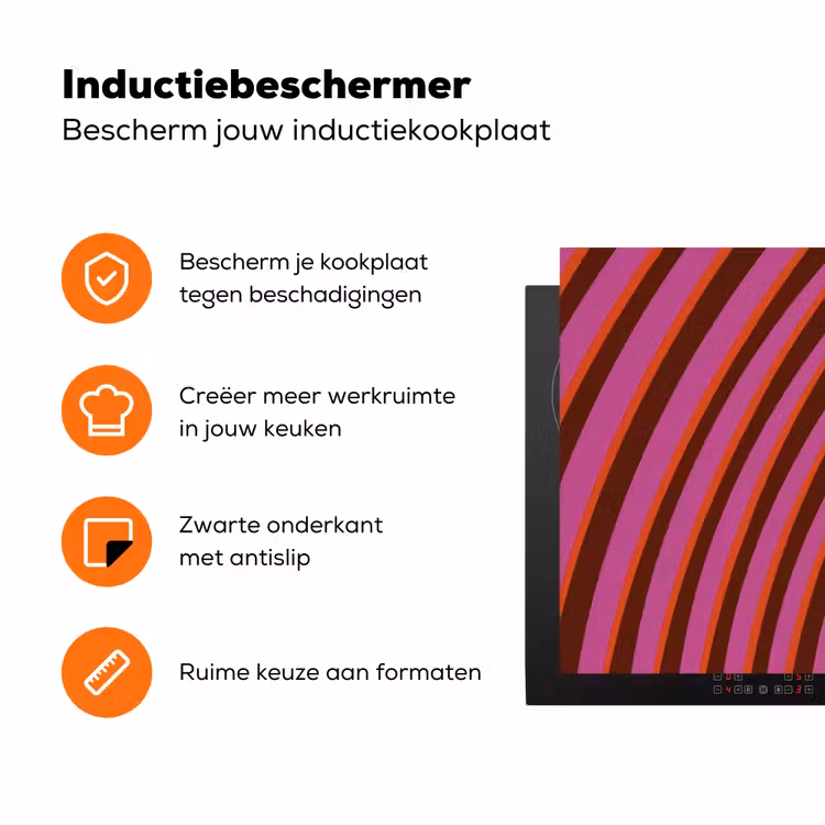 Lijnen - Rood - Beweging Inductie beschermer vinyl 3mm klein -zzzzzzz-td-ups
