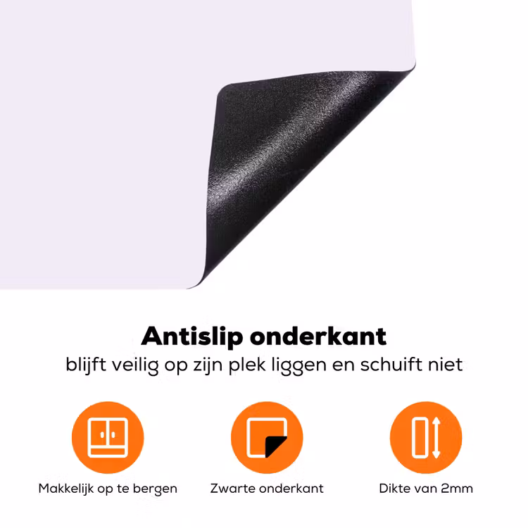 Lilac - Luxe - Paars Inductie beschermer vinyl 3mm klein 276 -zzzzzzz-td-onderkant
