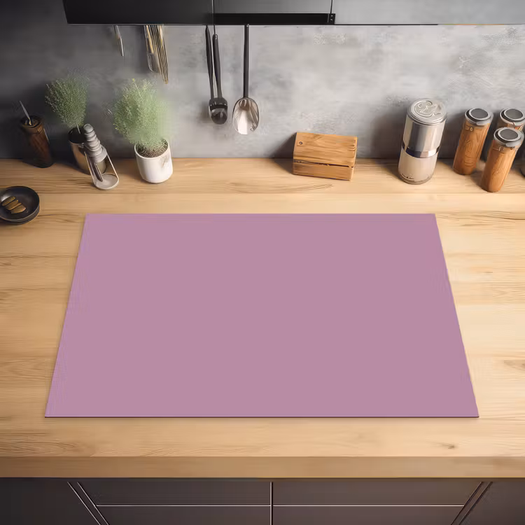 Lilac - Paars - Mauve Inductie beschermer vinyl 3mm klein 276 -sfeer5