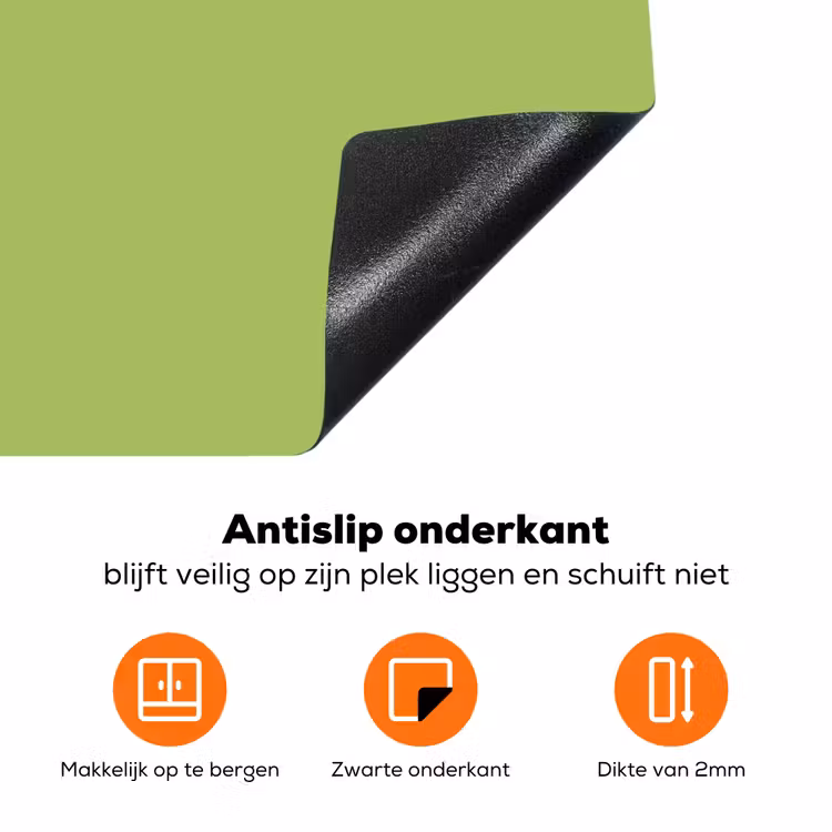 Lime - Glow - Groen Inductie beschermer vinyl 3mm klein 276 -zzzzzzz-td-onderkant