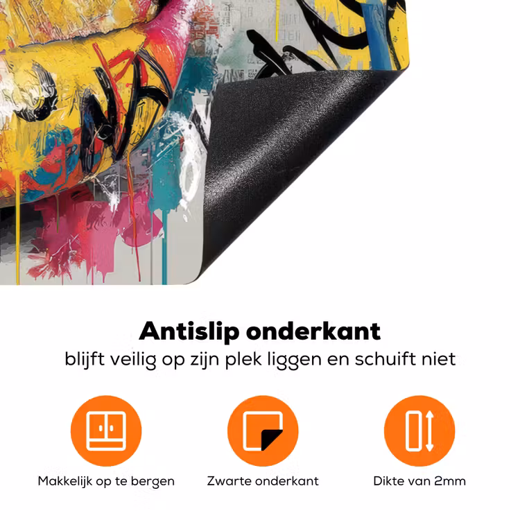 Lippen - Graffiti - Expressief Inductie beschermer vinyl 3mm klein -zzzzzzz-td-onderkant