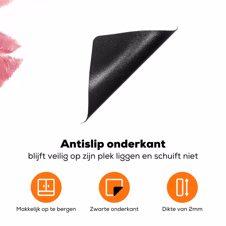 Lippen - Kusafdruk - Roze - Modern - Abstract Inductie beschermer vinyl 3mm klein -zzzzzzz-td-onderkant